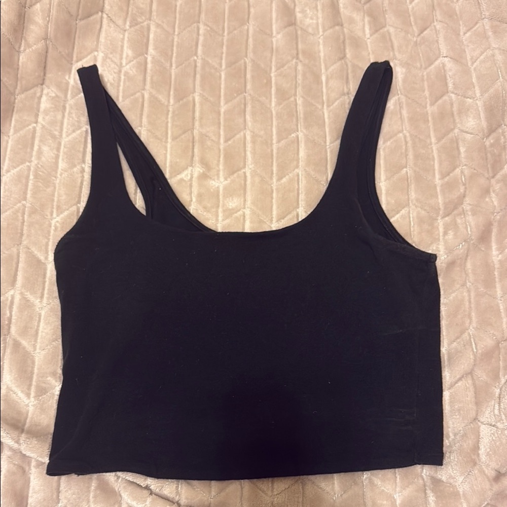 Aeropostale Black Sleeveless Crop Top Size Medium